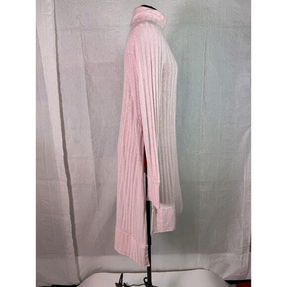 Free People Espresso Rib Top Tunic Pale Mauve Sweater Womens Size Medium C731 - Picture 6 of 12